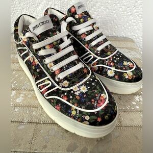 Jimmy Choo Nylon Ditsy Hawaii Sneakers in Multicolor size 39.5